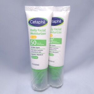2 Packs Cetaphil Daily Facial Moisturizer SPF50 Sunscreen 1.7 oz AM Exp 07/27
